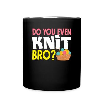 Lustiges Stricken Stricknadel Geschenk - Tasse einfarbig - Schwarz - Vorne