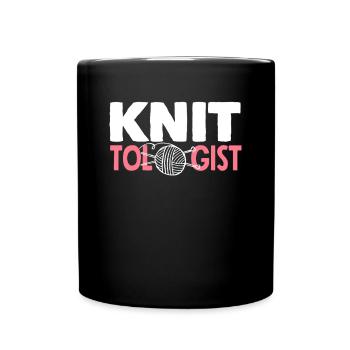 Funny Knitting Knitting Needle Gift - Full Colour Mug - black - Front