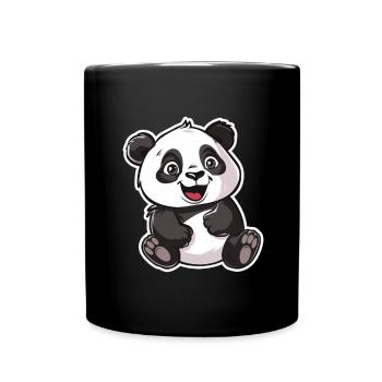 Exuberant Panda Buddy Sticker - Full Colour Mug - black - Front