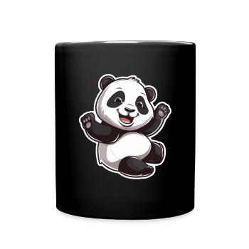 Exuberant Panda Buddy Sticker - Full Colour Mug - black - Front