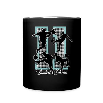 11th Birthday Football - Full Colour Mug - black - Front