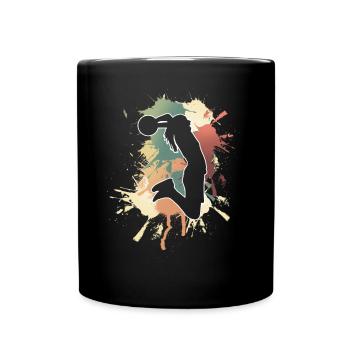 Basketball Basketballerin Frauen Basketball - Tasse einfarbig - Schwarz - Vorne