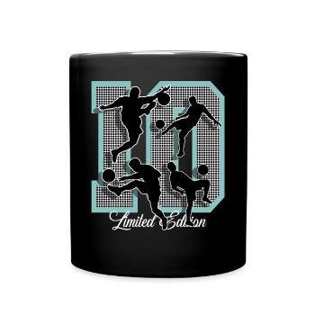 10th Birthday Football - Full Colour Mug - black - Front