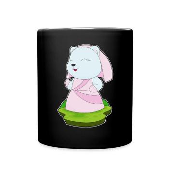 Polar Bear Bridal Wedding Dress Wedding - Full Colour Mug - black - Front