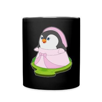 Penguin Bridal Wedding Dress Wedding - Full Colour Mug - black - Front