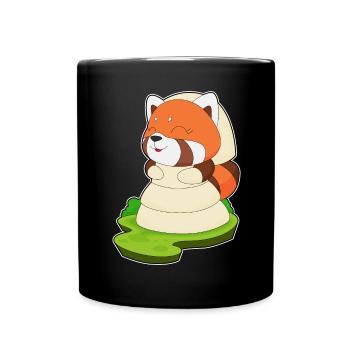 Mariage au voile de mariée Red Panda - Mug uni - noir - Devant
