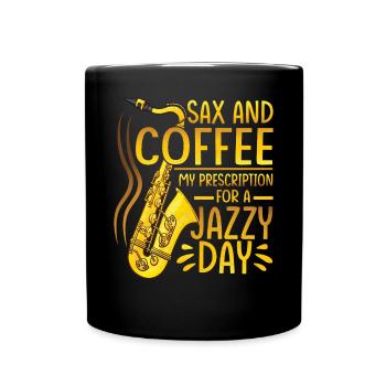 Saxophonist Musician Teacher Clothing For - Full Colour Mug - black - Front