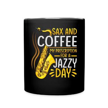 Saxophones Marching Band Coffee Lover Apparel - Full Colour Mug - black - Front