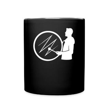 Rythme du tambour – battement de cœur de la musique - Mug uni - noir - Devant