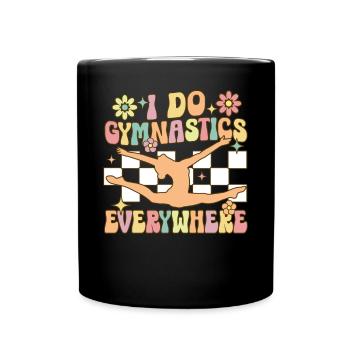 Ich turne überall Groovy Turner Akrobat - Tasse einfarbig - Schwarz - Vorne