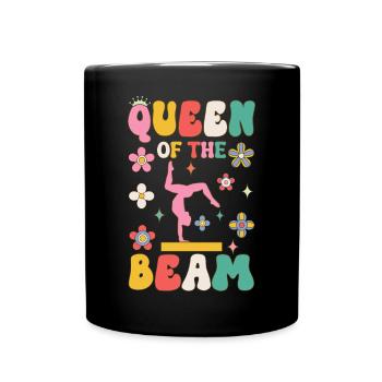 Reine de la poutre Groovy Gymnastique Gymnastique Acro - Mug uni - noir - Devant