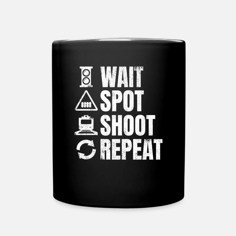 Trainspotter Zeitplan - Tasse einfarbig - Schwarz