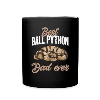 Ball Python Schlange Königspython - Tasse einfarbig - Schwarz - Vorne