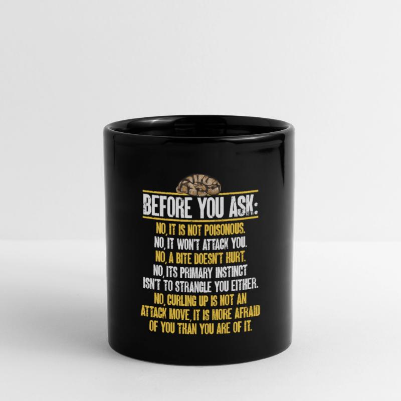 Ball Python Schlange Königspython Tasse einfarbig