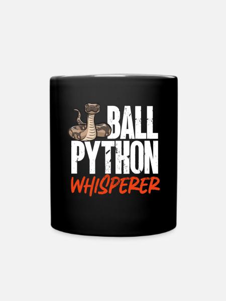 Ball Python Schlange Königspython - Tasse einfarbig - Schwarz