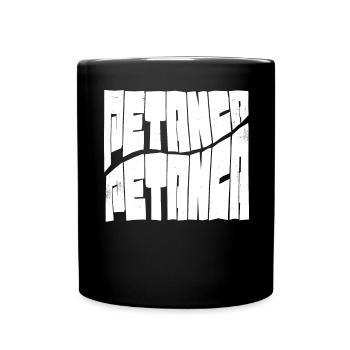 Bolas de Petanca Boule Kugeln für Bouler Petanque - Tasse einfarbig - Schwarz - Vorne