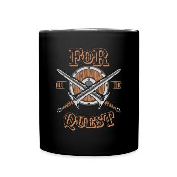 For All The Quest LARPing Armor Weapons Character - Full Colour Mug - black - Front