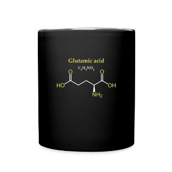 Glutamic acid Molecule - Full Colour Mug - black - Front