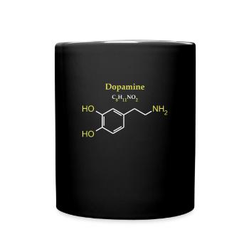 Dopamin-Molekül - Tasse einfarbig - Schwarz - Vorne