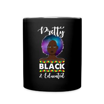 Pretty Black & Formed Motif - Full Colour Mug - black - Front