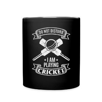 Funny Cricket Quotes - Do not disturb I am playing - Tasse einfarbig - Schwarz - Vorne
