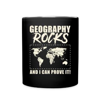 Geography Teacher: Geography Rocks - Full Colour Mug - black - Front