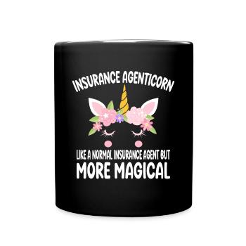Agent d’assuranceicorne ike un agent normal cadeaux - Mug uni - noir - Devant