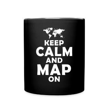 Professeur de géographie cadeau géographie cartographie - Mug uni - noir - Devant