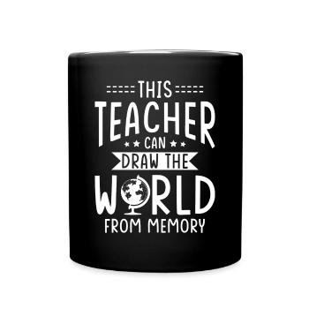 Professeur de géographie Globe de géographie - Mug uni - noir - Devant