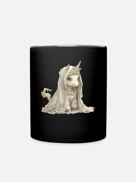 Einhorn Halloween Japanisches Einhorn - Tasse einfarbig - Schwarz