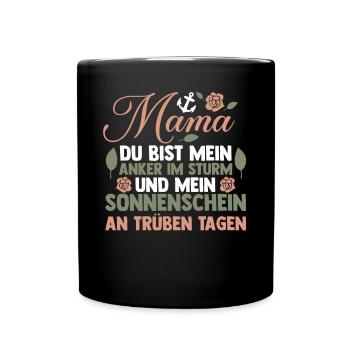 Mutter Muttertag Mama - Tasse einfarbig - Schwarz - Vorne
