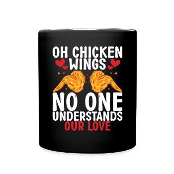 Chicken Wings Gifts - Tasse einfarbig - Schwarz - Vorne