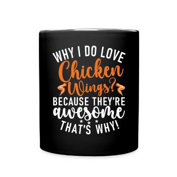 Chicken Wings Gifts - Full Colour Mug - black - Front