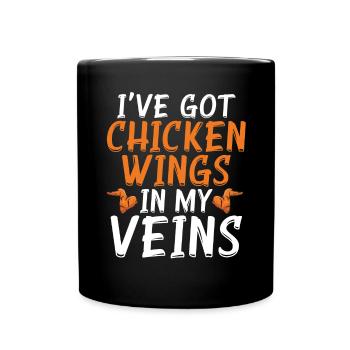 Chicken Wings Gifts - Tasse einfarbig - Schwarz - Vorne