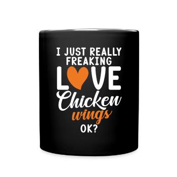 Cadeaux d’ailes de poulet - Mug uni - noir - Devant