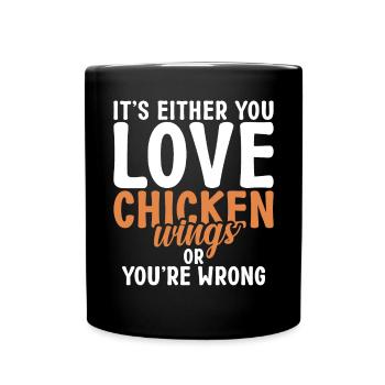 Chicken Wings Gifts - Full Colour Mug - black - Front