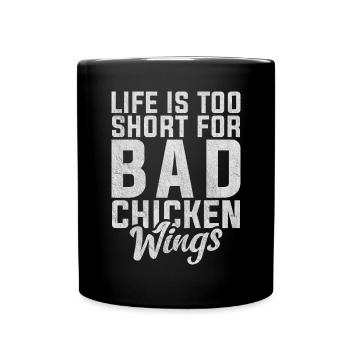 Chicken Wings Gifts - Tasse einfarbig - Schwarz - Vorne