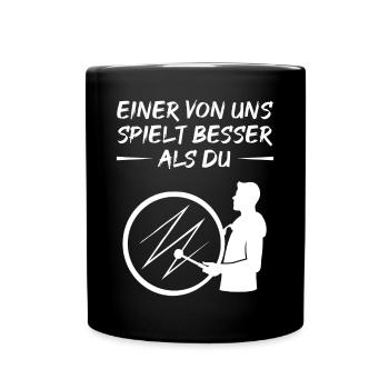 Cadeau de supériorité de maître tambour - Mug uni - noir - Devant