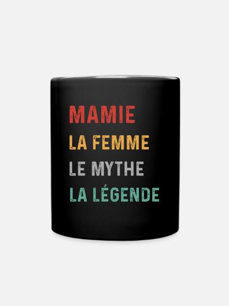mamie femme mythe légende vintage grand-mère - Mug uni - noir