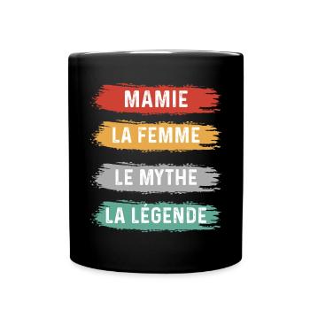 mamie femme mythe légende grand-mère - Mug uni - noir - Devant