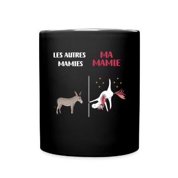 Granny Unicorn Funny Humor Grandma - Full Colour Mug - black - Front