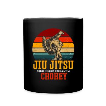 Brazilian Jiu Jitsu BJJ MMA Grappling - Full Colour Mug - black - Front