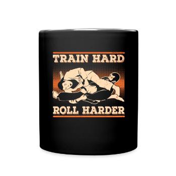 Brazilian Jiu Jitsu BJJ MMA Grappling - Full Colour Mug - black - Front