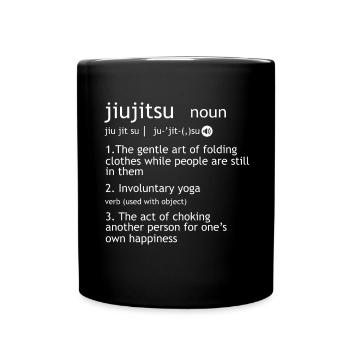 Brazilian Jiu Jitsu BJJ MMA Grappling - Full Colour Mug - black - Front