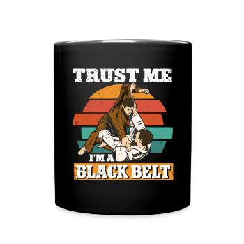 Brazilian Jiu Jitsu BJJ MMA Grappling - Full Colour Mug - black - Front