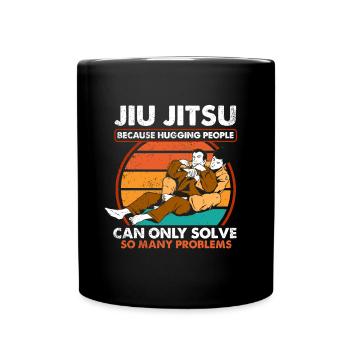 Brazilian Jiu Jitsu BJJ MMA Grappling - Full Colour Mug - black - Front