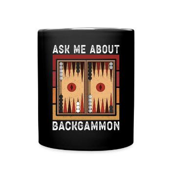 Cadeau de jeu de société Backgammon joueur de backgammon - Mug uni - noir - Devant