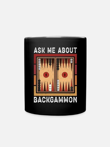 Backgammon Spieler Backgammon Brettspiel Geschenk - Tasse einfarbig - Schwarz