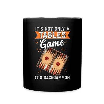 Jeu de société de backgammon Cadeau de jeu de backgammon - Mug uni - noir - Devant