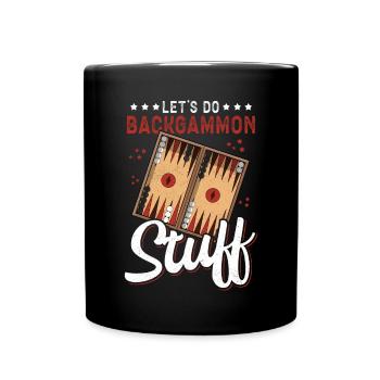 Jeu de société de backgammon | Cadeau de jeu de backgammon - Mug uni - noir - Devant